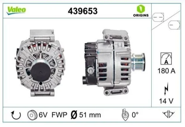 MERCEDES-BENZ E/C/ML/CLS/GLK/VİTO/SPRINTER ŞARJ DİNAMOSU 12V 180 AMPER LIN UÇLU