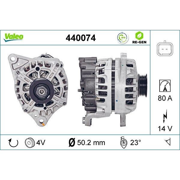 NISSAN MICRA / NOTE ŞARJ DİNAMOSU 12V 80 AMPER (L UÇLU)